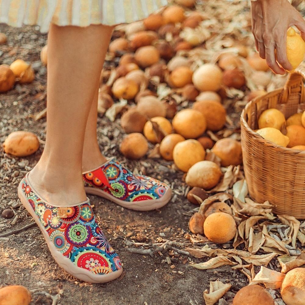 UIN Women's Mules Comfort Travel Shoes Casual Slippers Slip On (Blossom Slipper) - Picture 6 of 7